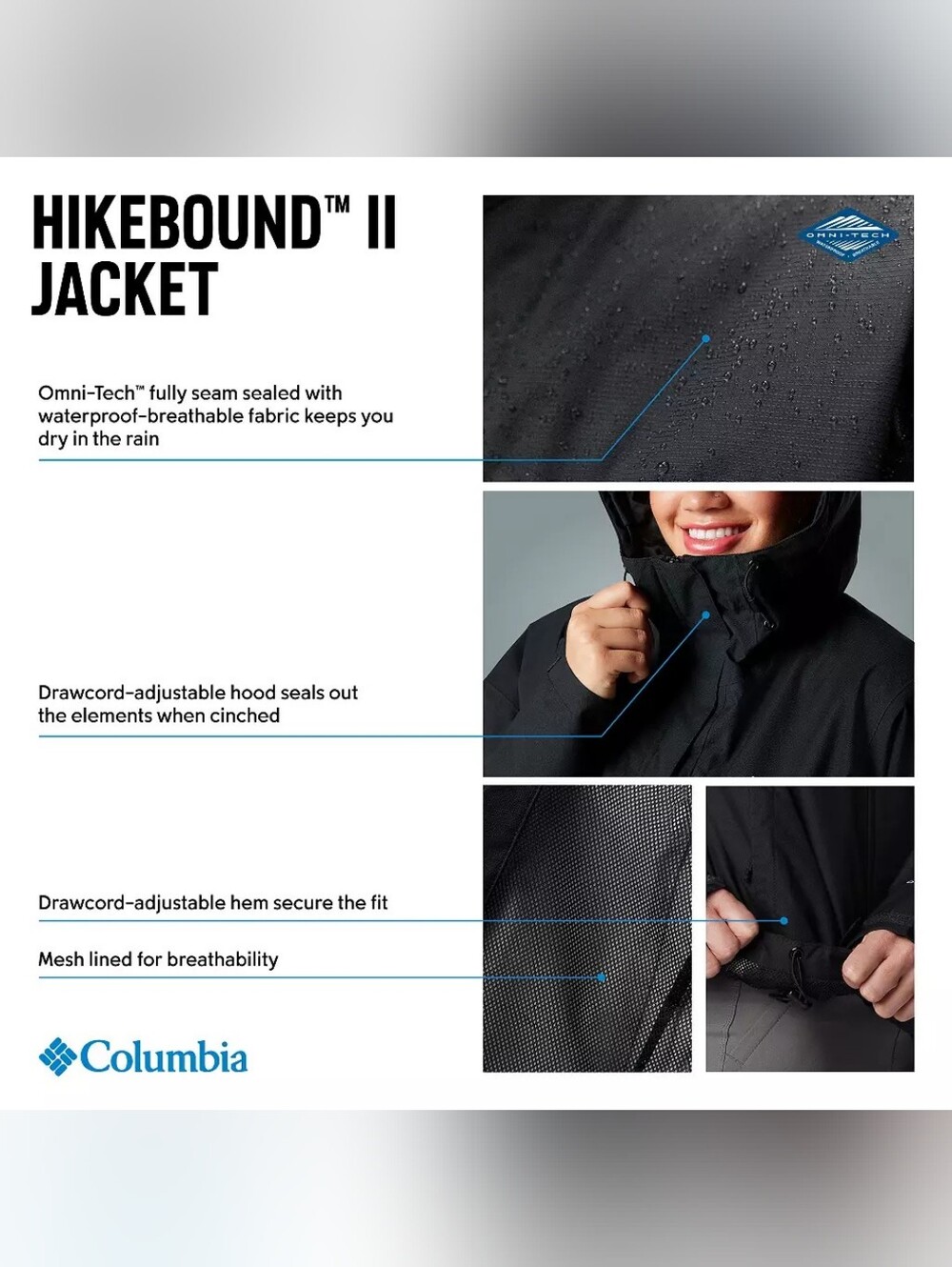 Columbia Hikebound II Jacket Velvet Cove Blue S - Picture 11 of 11